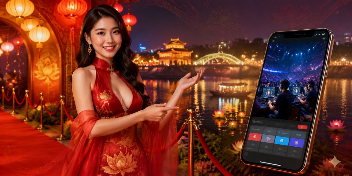 Không khí cá cược esports tại chợ đêm Huế với màn hình kết quả MPL