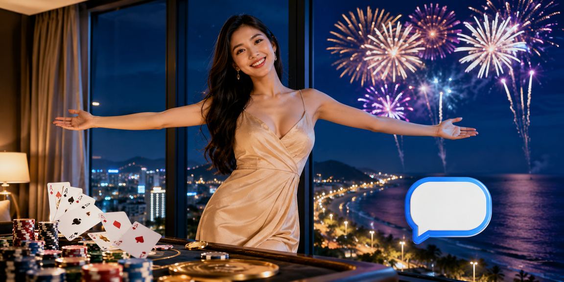 Người chơi thưởng thức trò chơi bài tại bãi biển Vũng Tàu về đêm